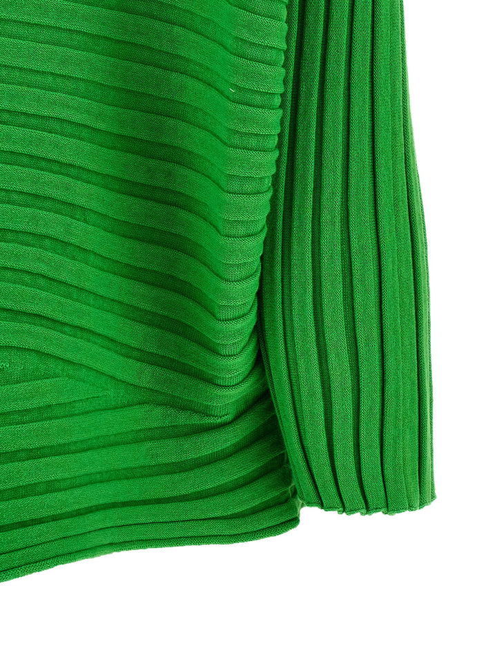Issey Miyake Cotton Cashmere Knit Tops - Green | d56551076c672545ed9c5a2292e60683d1f22cf7