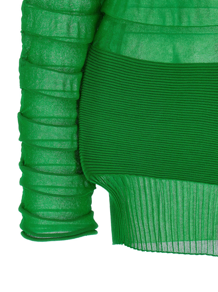 Issey Miyake Moving Knit Tops - Green | 323f9b918d76134ec343b09ee5afa86d43b9e54c
