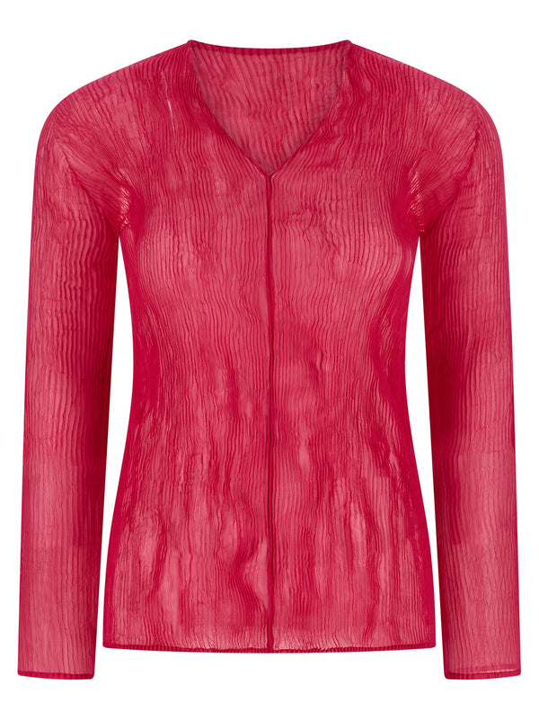 Chiffon Twist 1 Tops Fuchsia