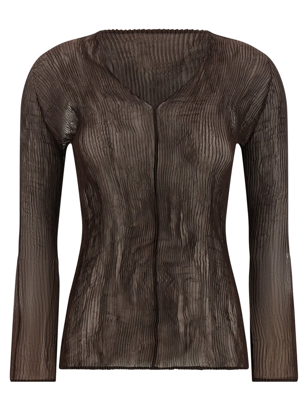 Chiffon Twist 1 Tops Brown
