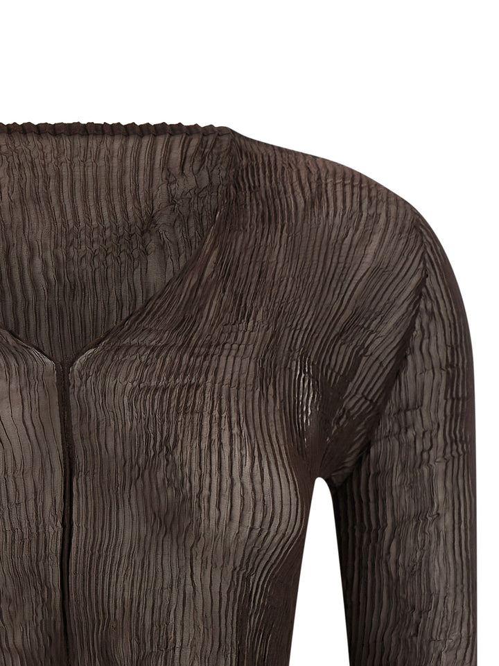 Issey Miyake Chiffon Twist 1 Tops - Brown | be0801750b090bd70fba1ee767b96e8ee35e7b85