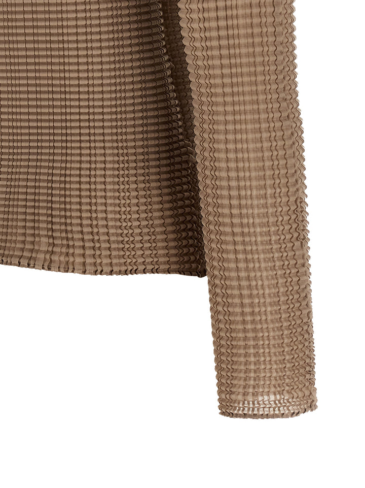 Issey Miyake Wooly Pleats-66 Shirt and Blouse - Beige | ca84a2c56d7e0d435dad1584ffa2f8f69e192423