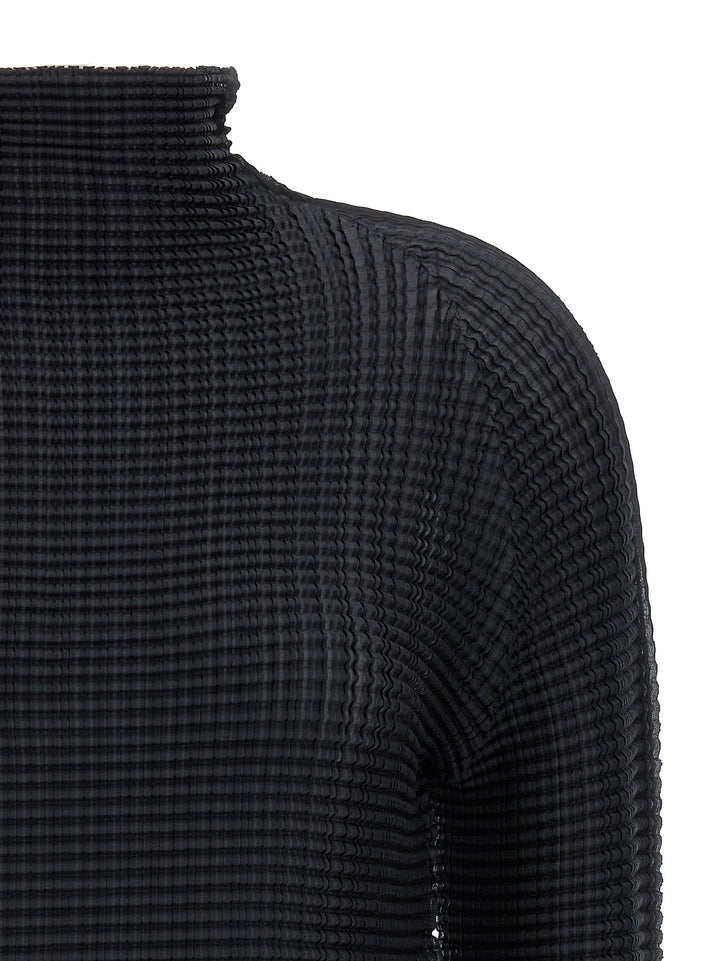 Issey Miyake Wooly Pleats Sweaters and Cardigans - Black | e6c72d129a4d7a62a268dbf5d7016c8c2ce52c23