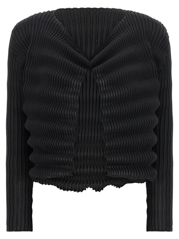 Spring Pleats Sweaters And Cardigans Black