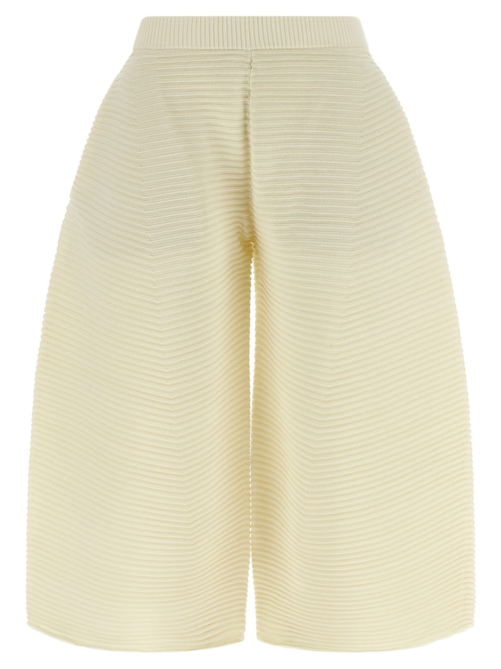 Issey Miyake Corrugated Knit Pants - White | 4df9ef3f1882537c6a53ca56f04a3f806dc042b5