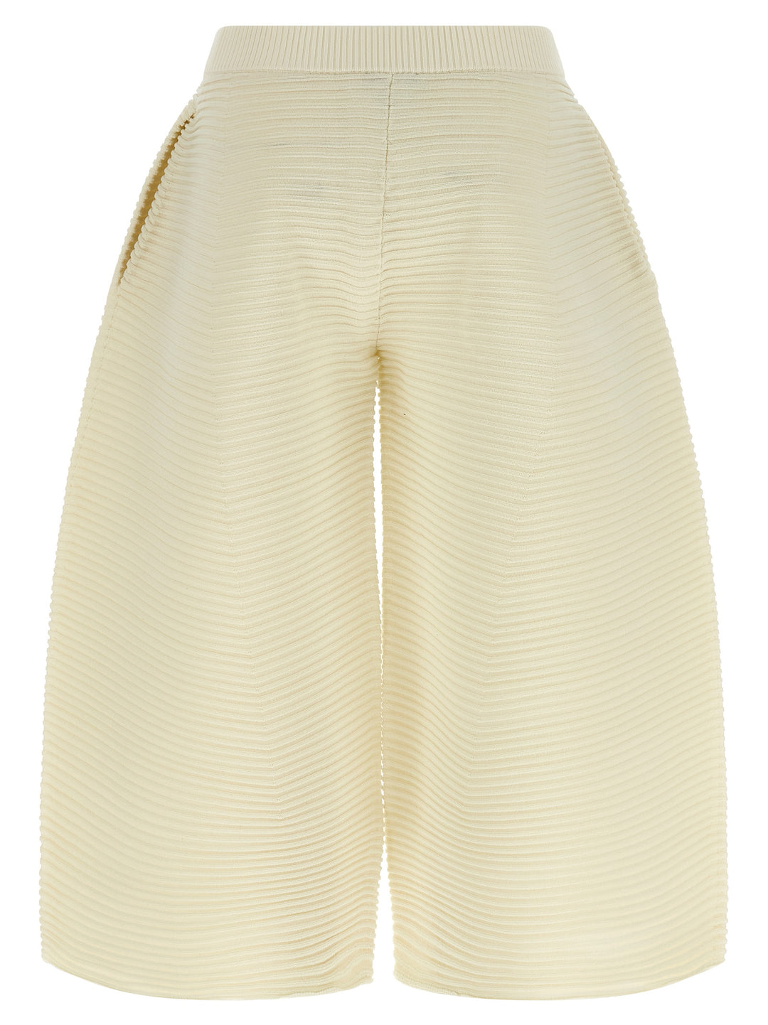 Issey Miyake Corrugated Knit Pants - White | 19827c150a8862912f40f2d665e131c37367e6a5