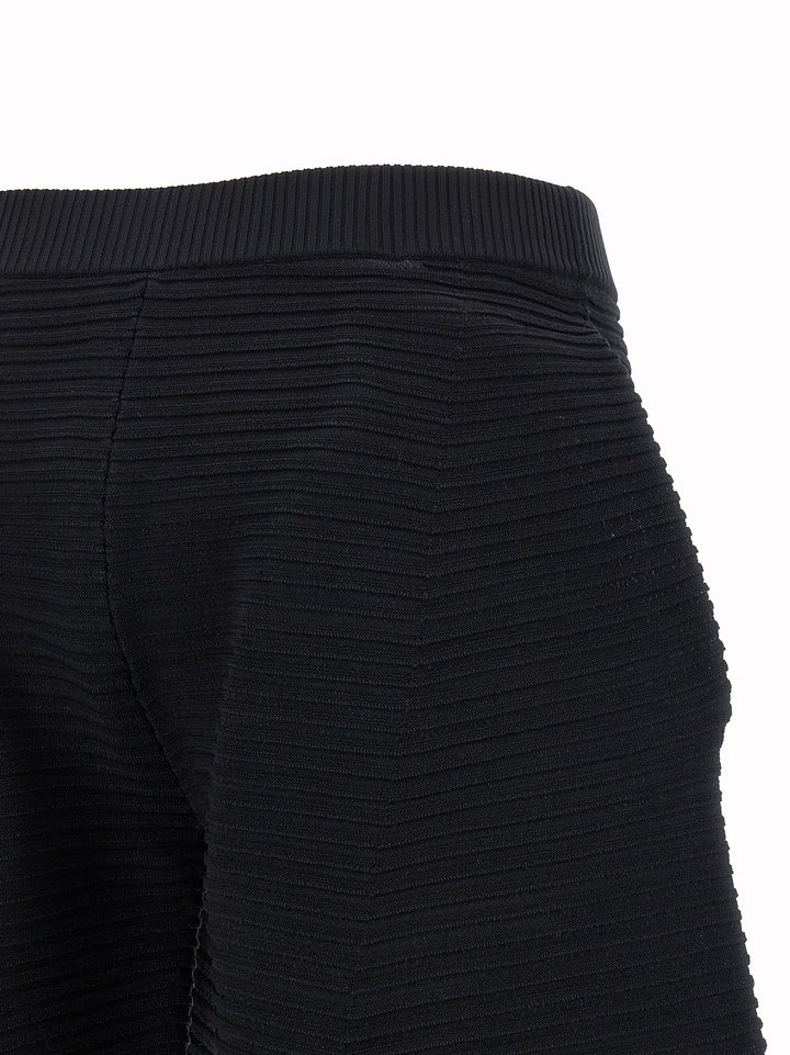 Issey Miyake Corrugated Knit Pants - Black | 707ea295db07a1a7397252ab24624bdeaf2c9223