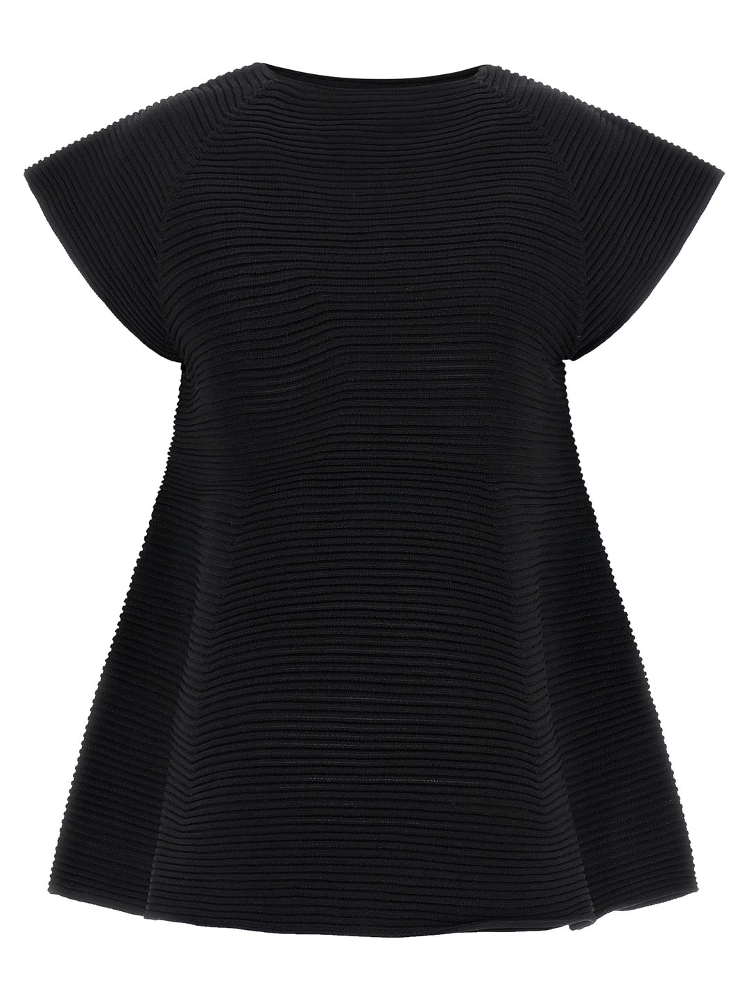 black knit dresses LONG DRESS Dress normally Issey Miyake Corrugated Knit Dresses