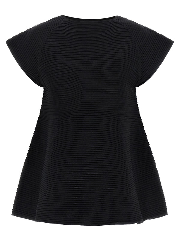 Corrugated Knit Dresses Black