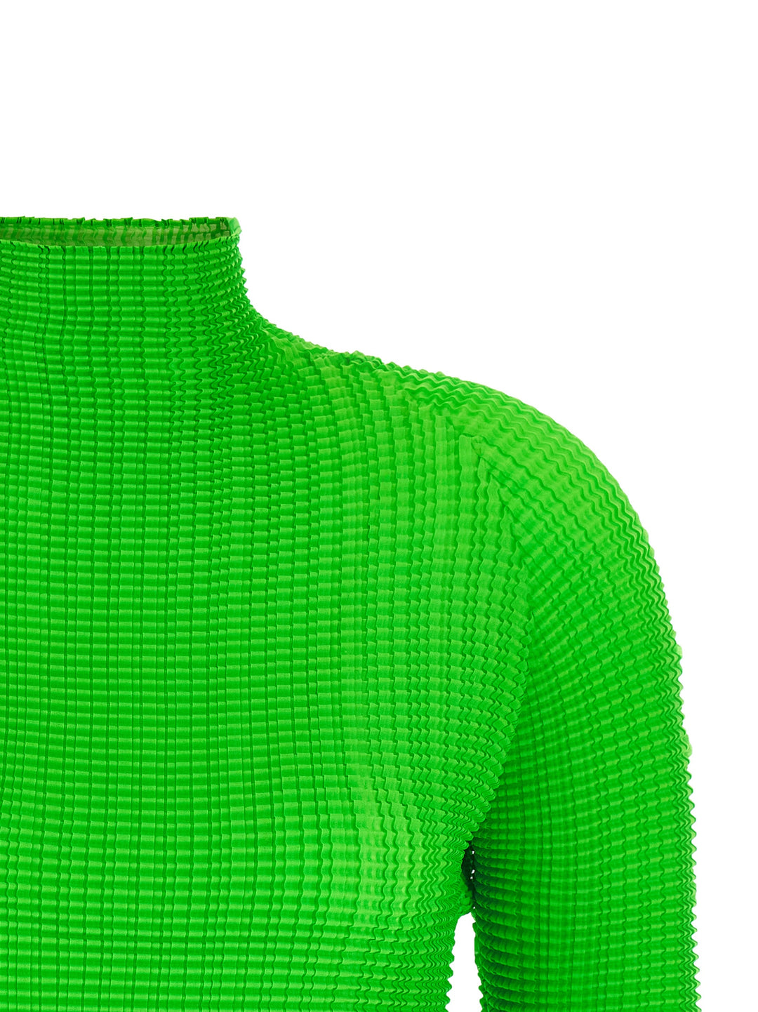 Issey Miyake Wooly Pleats-68 Shirt and Blouse - Green | 90b127019e2174e9217cc0ca0610d1b49a2ca087