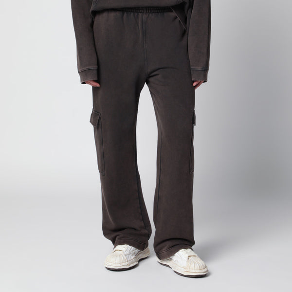 Coffee-Colored Cargo Jogger Trousers