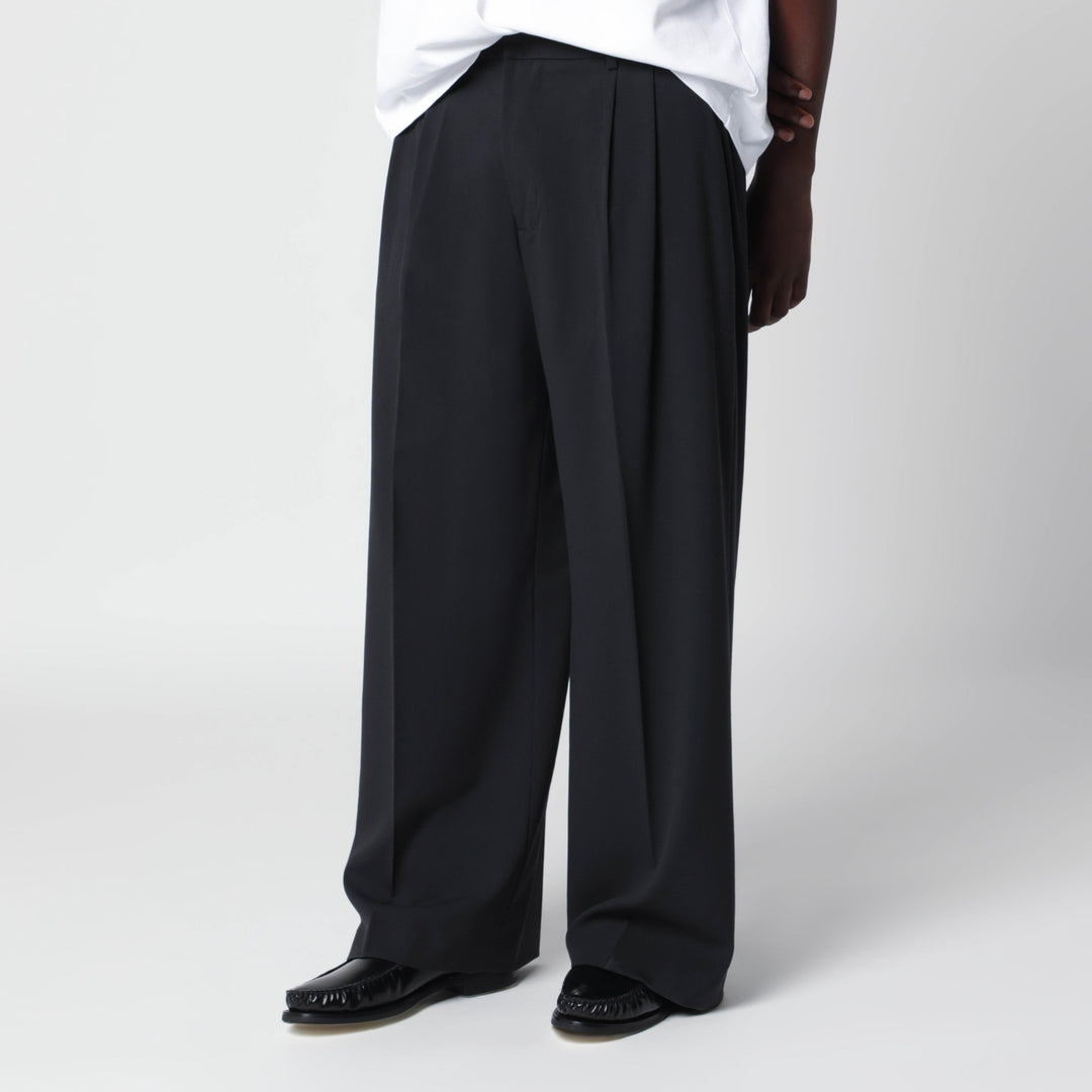 Thestroy Black Inno Trousers In Wool Blend