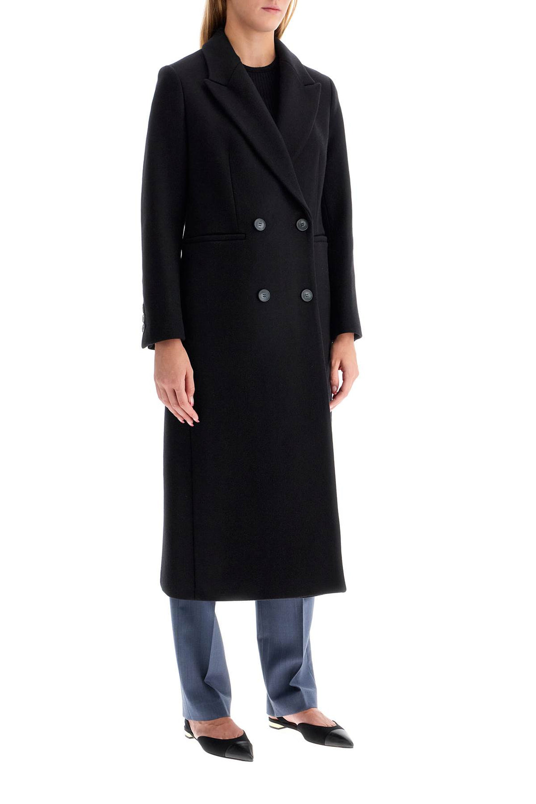 Cayenne Double Breasted Wool Coat