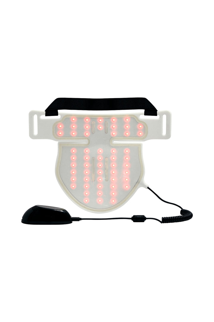 White Eco Leather Led Neck And Décolleté Band With Red Light