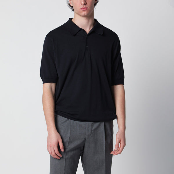 Isis Navy Blue Cotton Polo Shirt