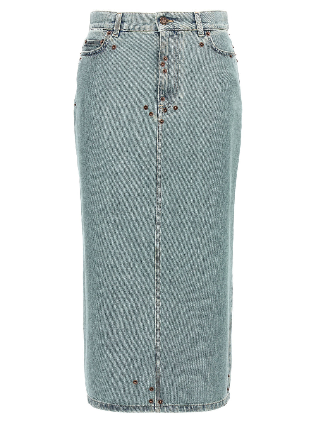 Rivets Denim Skirt Skirts Light Blue