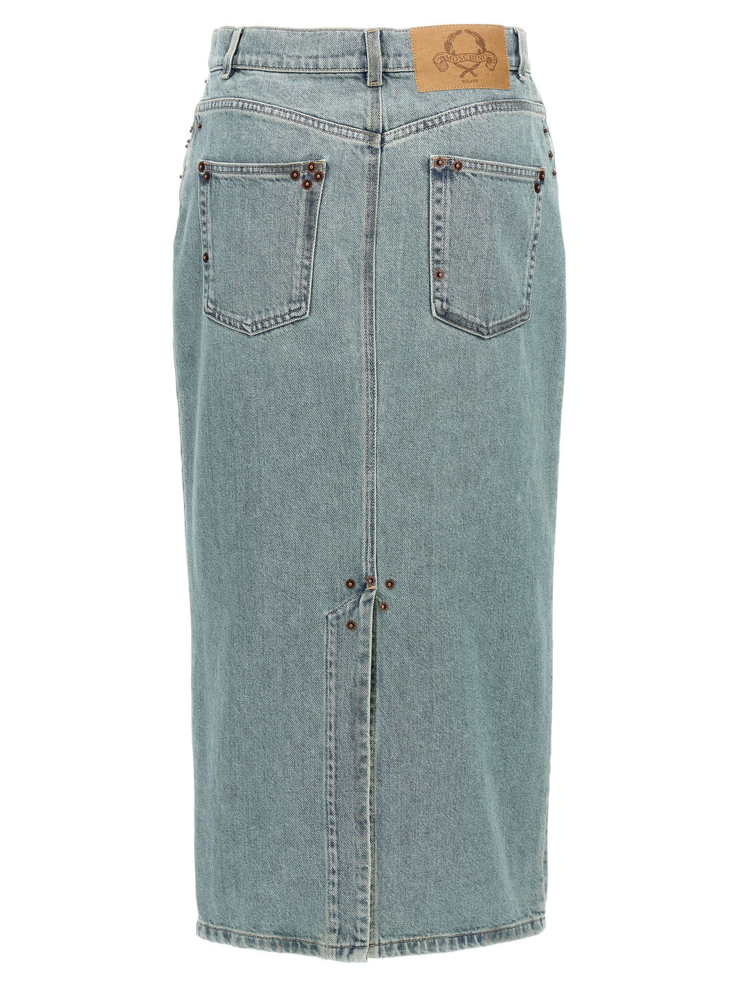 Rivets Denim Skirt Skirts Light Blue