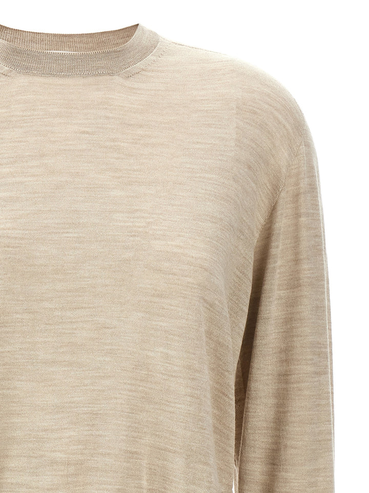 Asymmetrical Mesh Sweater, Cardigans Beige