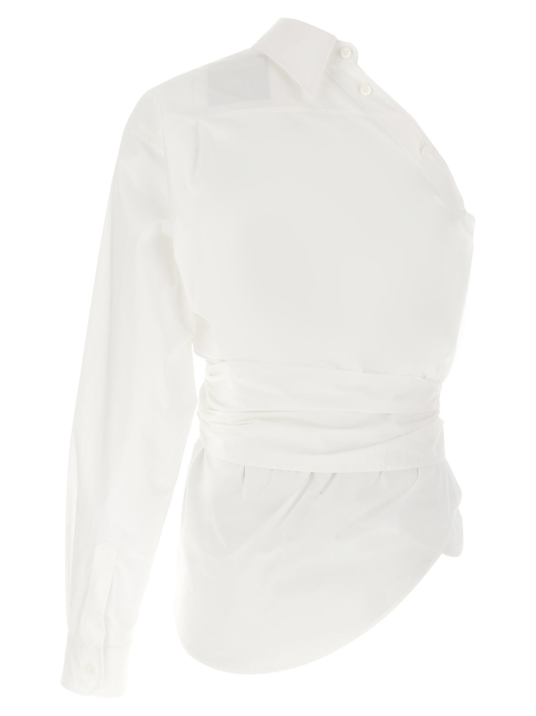 One-Shoulder Shirt Shirt And Blouse White
