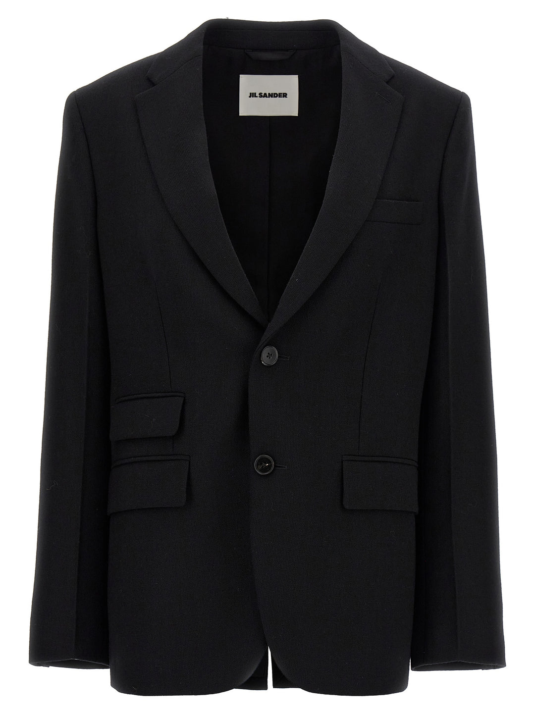 Tailored Single-Breasted Blazer Blazer And Suits Black