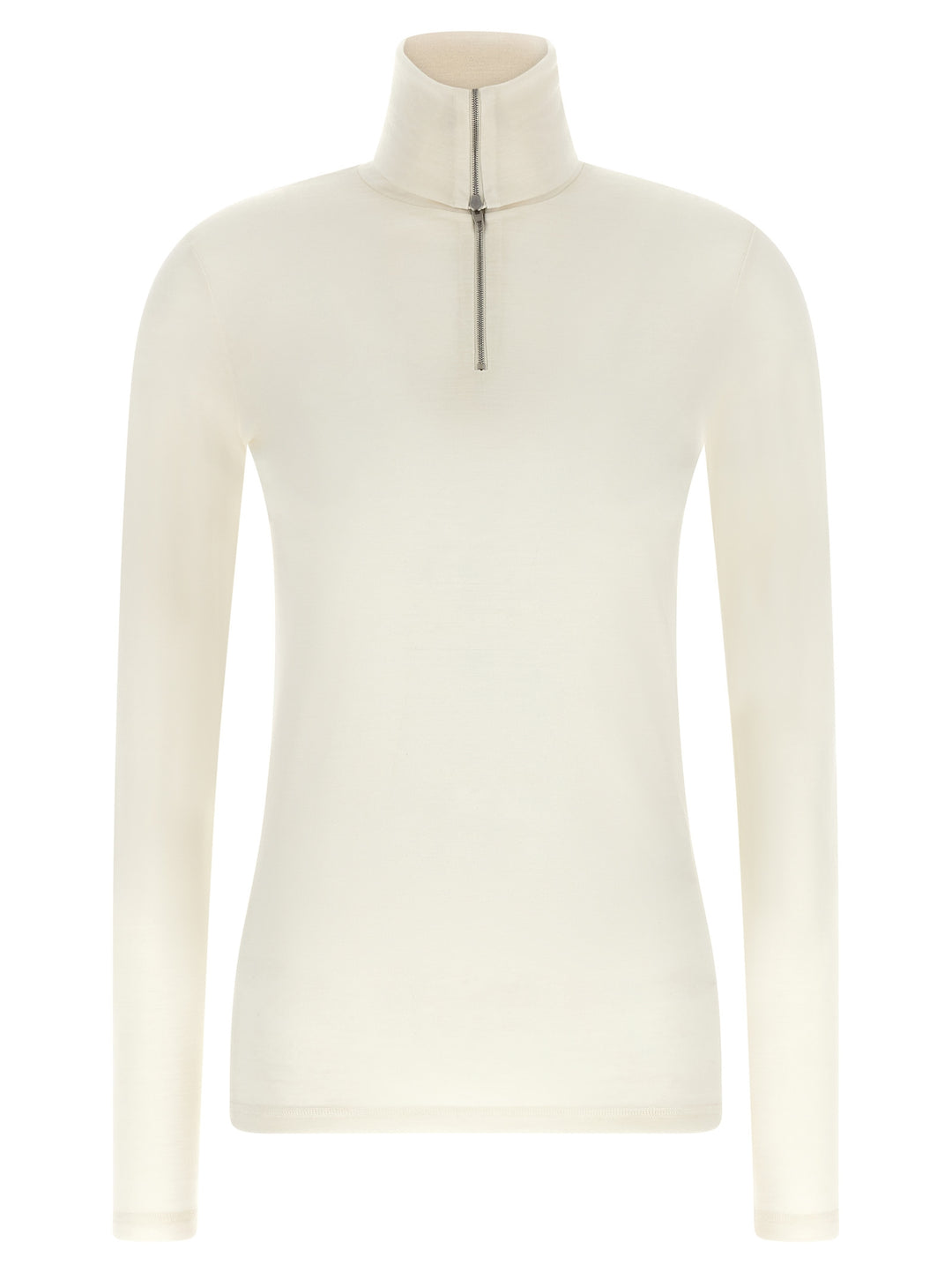 Jil Sander Half-Zip Sweater Sweaters and Cardigans - White | 6e9cd19e5bd3c48dcedf3ff624162d62427904a0