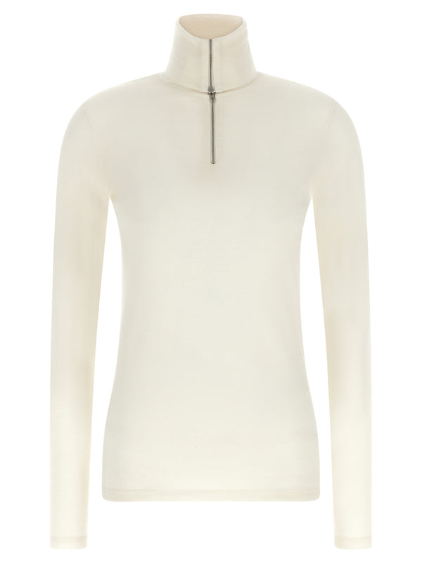 Half-Zip Sweater Sweaters And Cardigans White