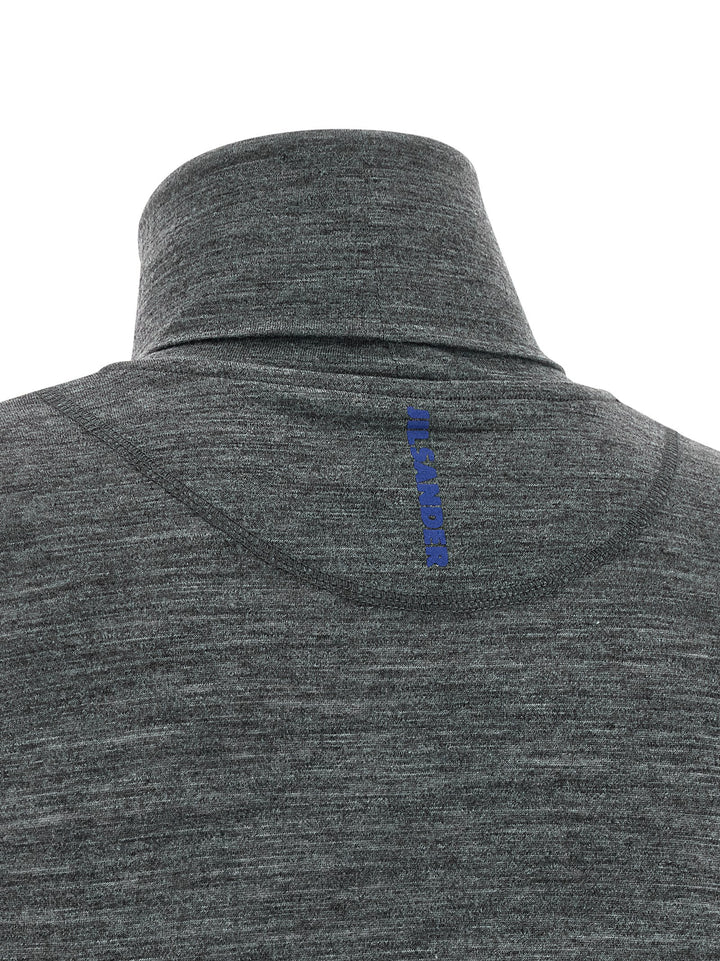 Jil Sander High Neck T-shirt - Gray | cb5b294b4cd3e7d10a7ead39b1b4c18f950f7f92