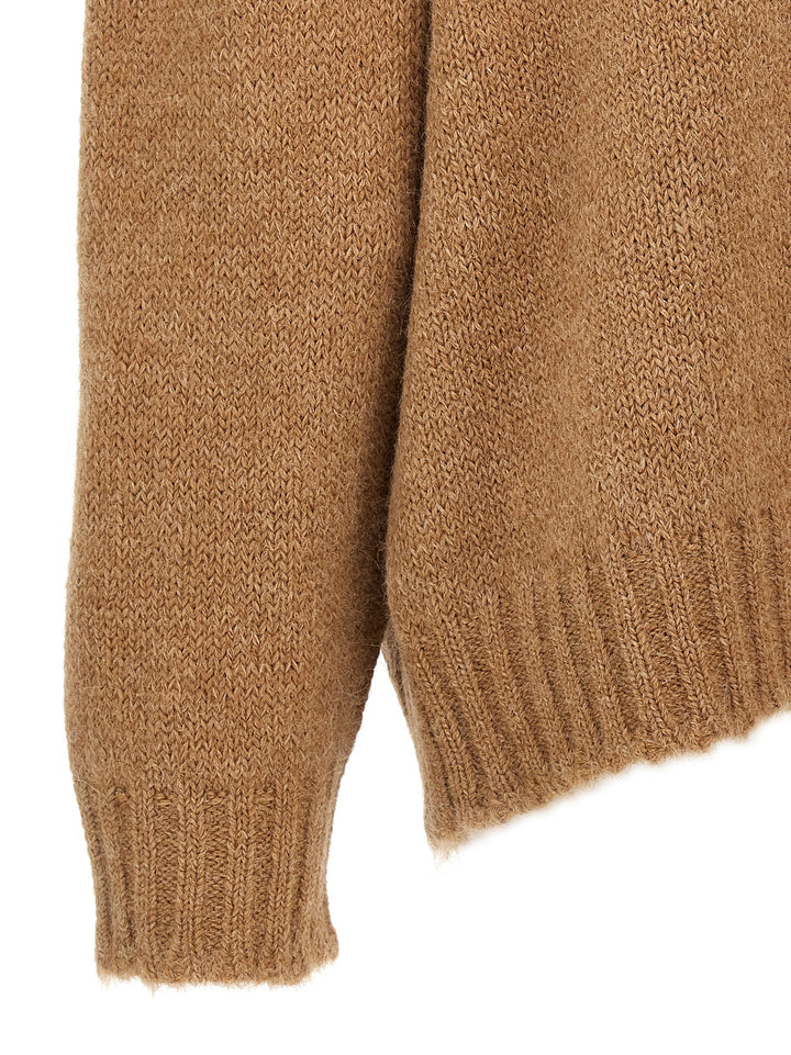 High Neck Sweater Pants Beige