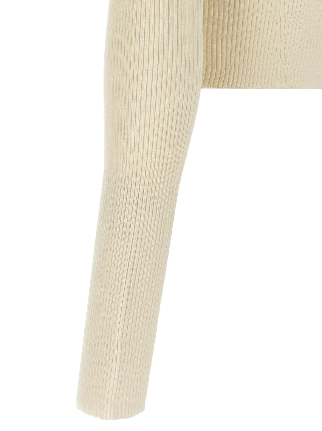 Jil Sander Ribbed Cardigan Sweaters and Cardigans - White | a31791c1c0d0040f7d7fc357faff6394b2684701