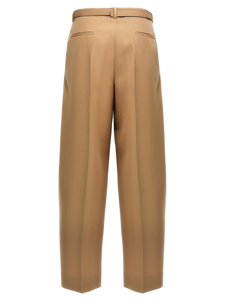 Gabardine Belt Pants Beige