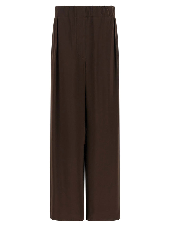 Jil Sander Fluid Viscose Pants - Brown | 4cd2291a039e0bbd14902ba8c5401b8b9ccef750