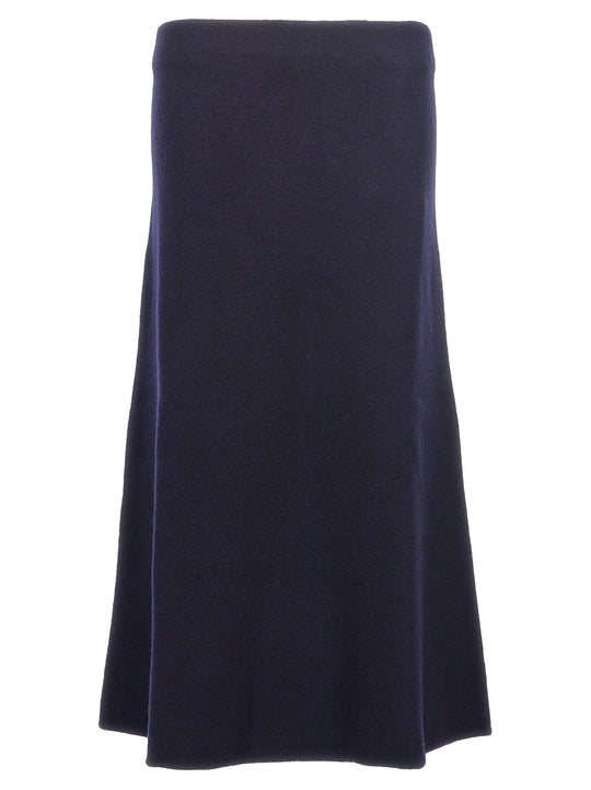 Long Wool Skirt Skirts Blue