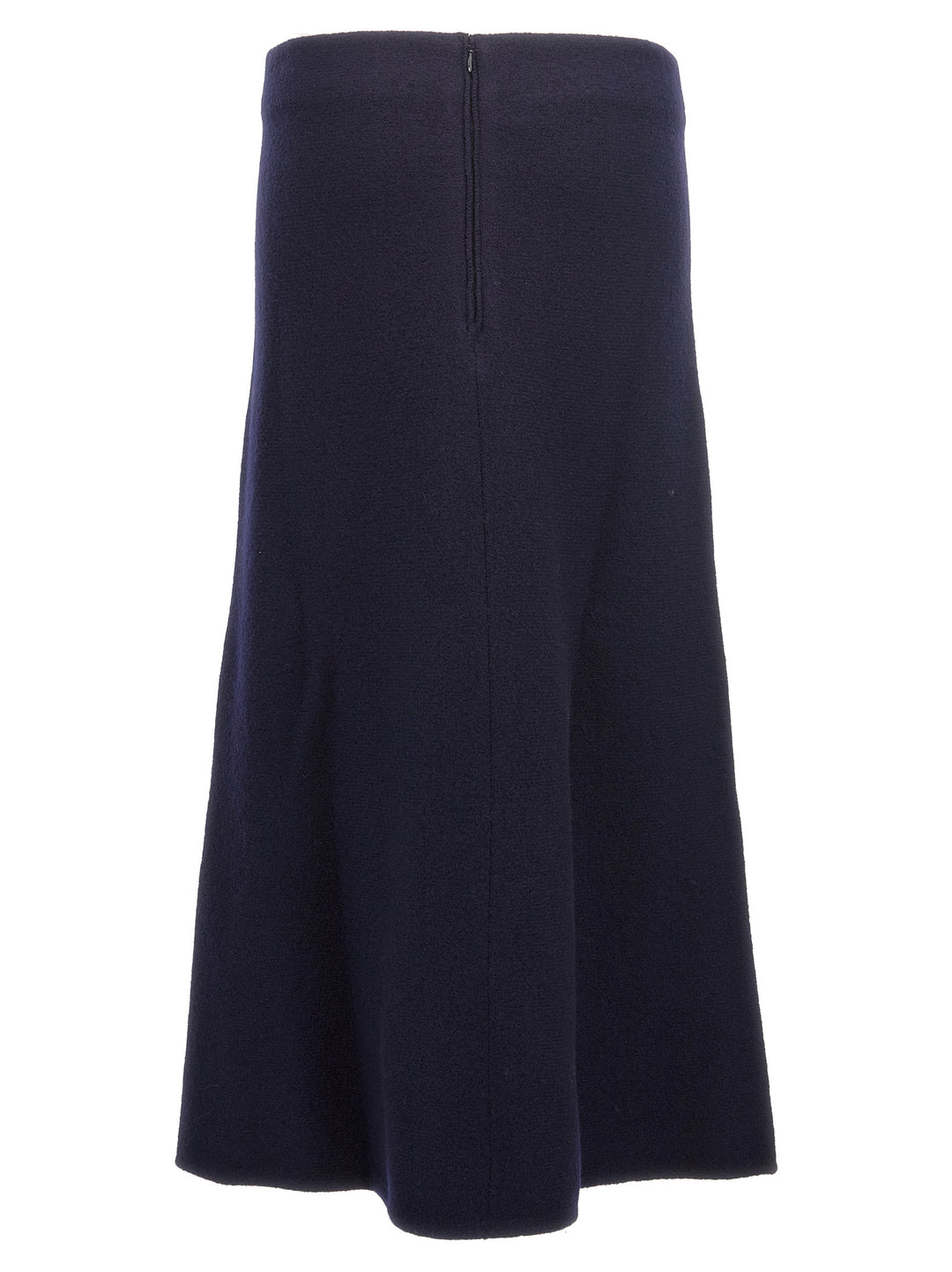 Long Wool Skirt Skirts Blue