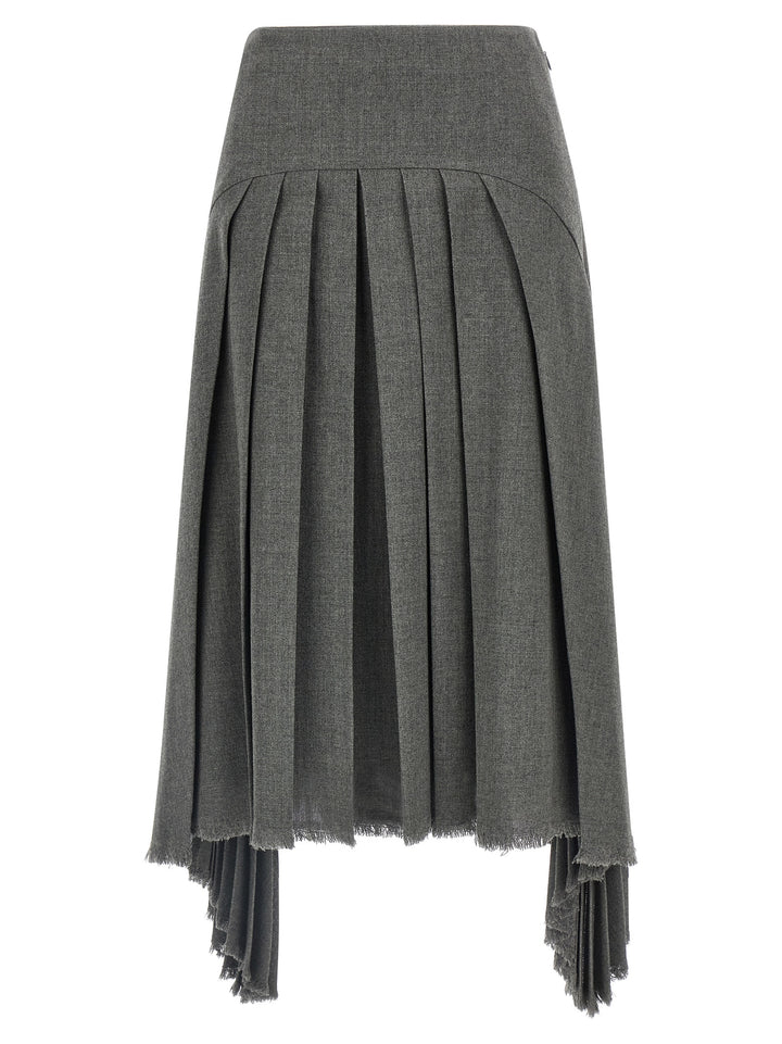 Jil Sander Pleated Skirt Skirts - Gray | 35fd9c1792a7d3c5aa02c3b947413a51bdf60893