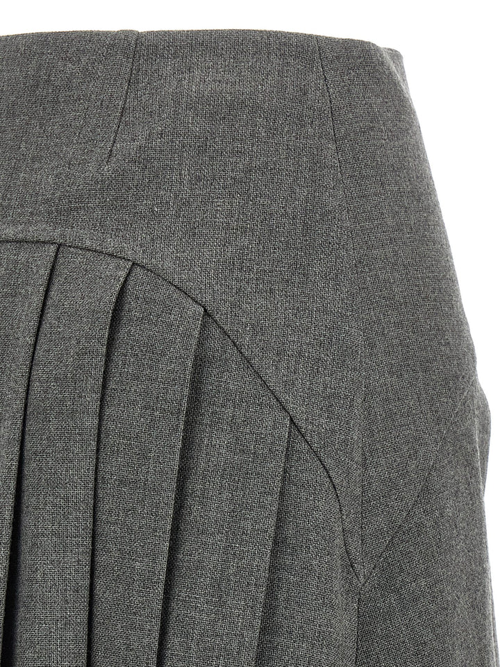 Jil Sander Pleated Skirt Skirts - Gray | 18946529be5ec0bd1f6611aa5c89888fc226923c