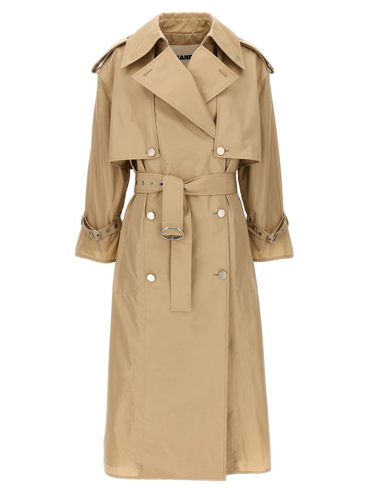 Oversize Double-Breasted Trench Coat Coats, Trench Coats Beige