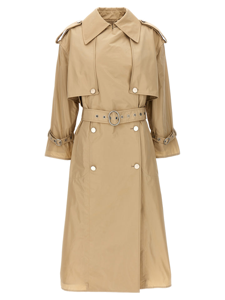 Oversize Double-Breasted Trench Coat Coats, Trench Coats Beige