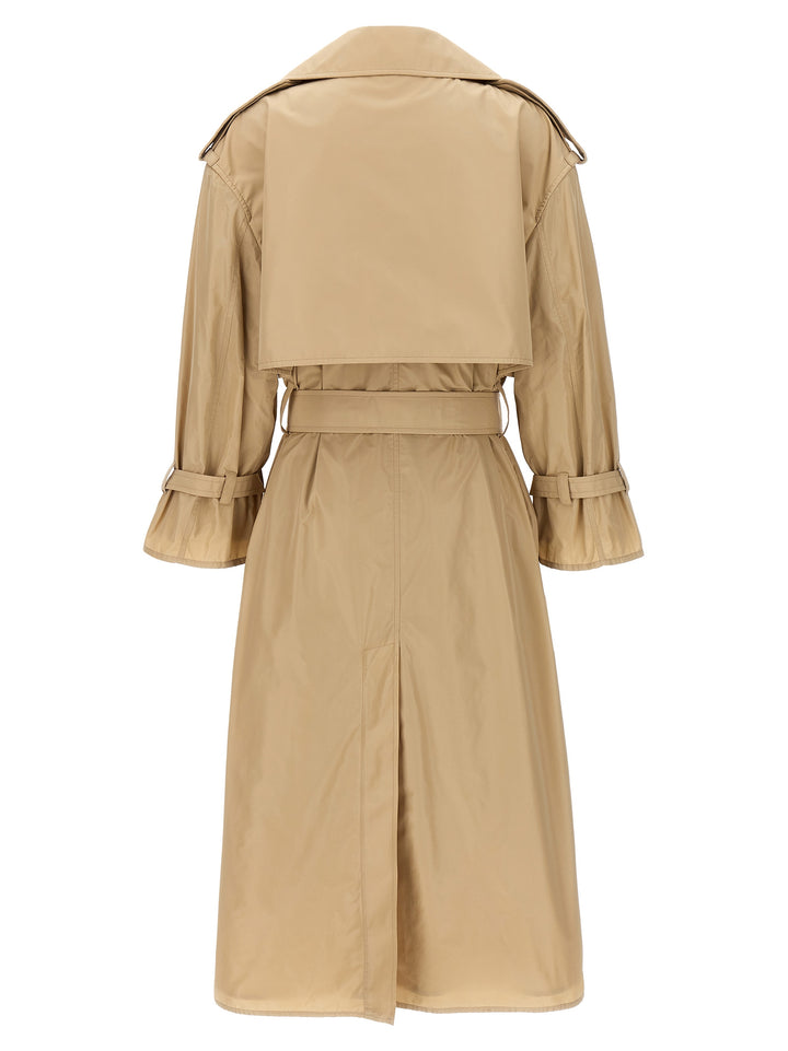 Oversize Double-Breasted Trench Coat Coats, Trench Coats Beige