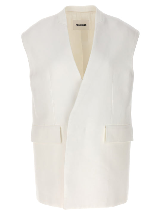 Oversize Tailored Vest Gilet White