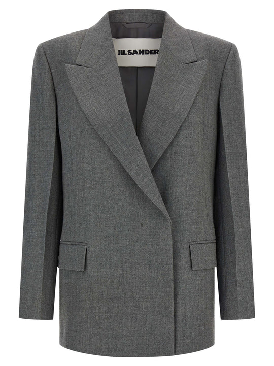 Wool Blazer Blazers Gray
