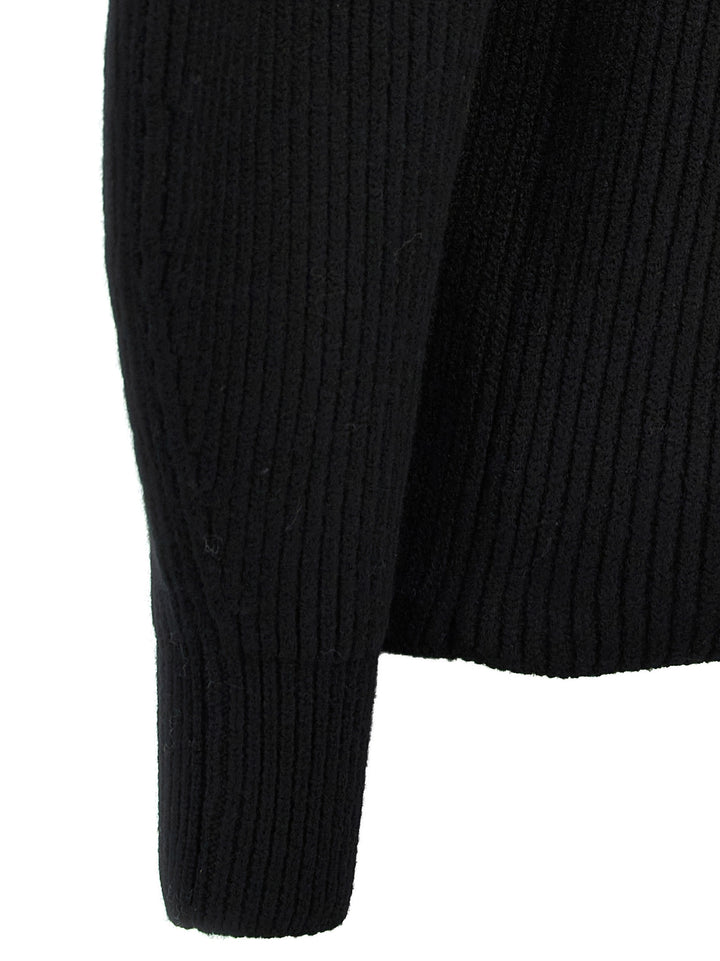 Ribbed Sweater Sweater, Cardigans Black