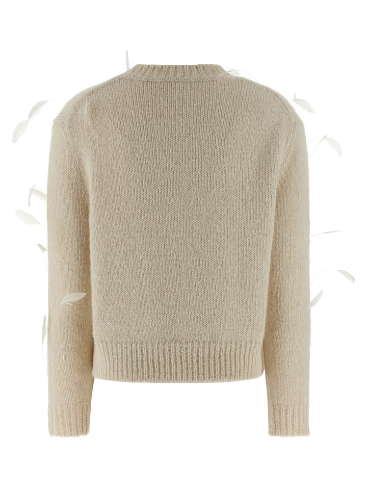 Jil Sander Feather Sweater Sweaters and Cardigans - White | 27b247b02d4ad64d7b7ea8d206bfb341e6803936