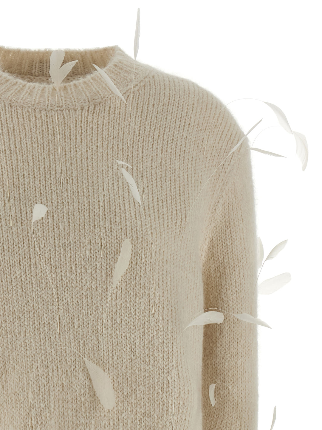 Jil Sander Feather Sweater Sweaters and Cardigans - White | 29ebd67aa58aa2ad605d1a757e71176518135512