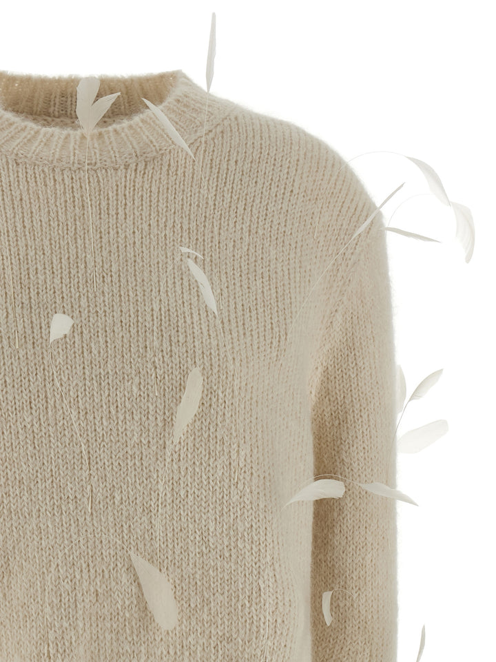 Jil Sander Feather Sweater Sweaters and Cardigans - White | 29ebd67aa58aa2ad605d1a757e71176518135512