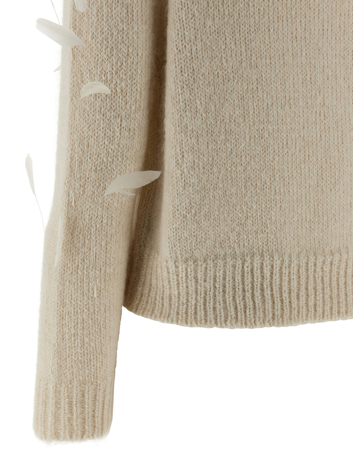 Jil Sander Feather Sweater Sweaters and Cardigans - White | 4a187ff437fe551b079f3d25bb63f38ab211163f