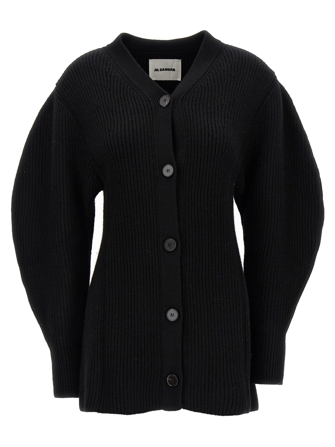 Ribbed Cardigan Sweater, Cardigans Black