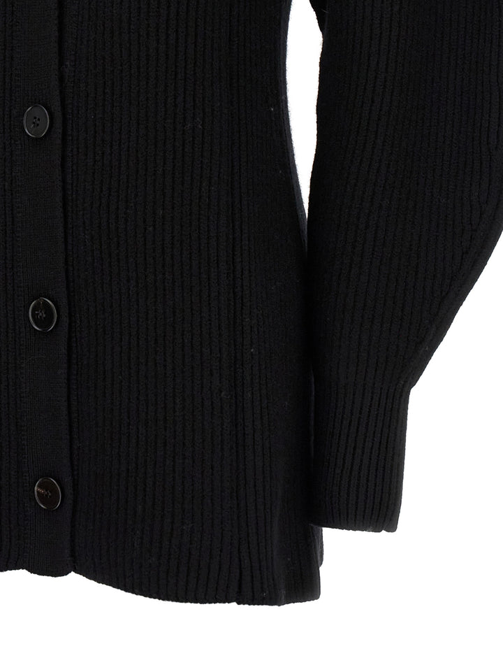 Ribbed Cardigan Sweater, Cardigans Black