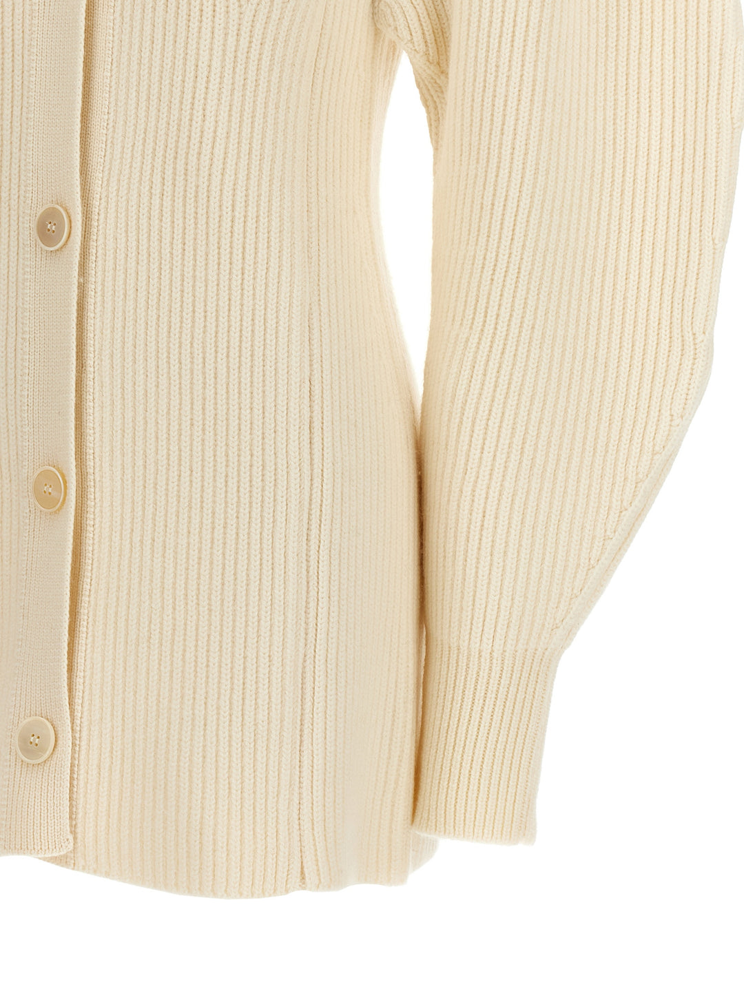 Ribbed Cardigan Sweater, Cardigans White