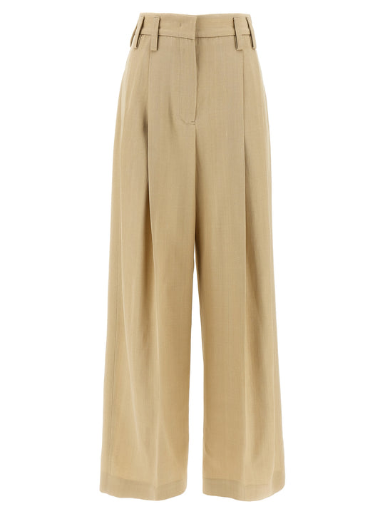 100 Aw 36 Pants Beige