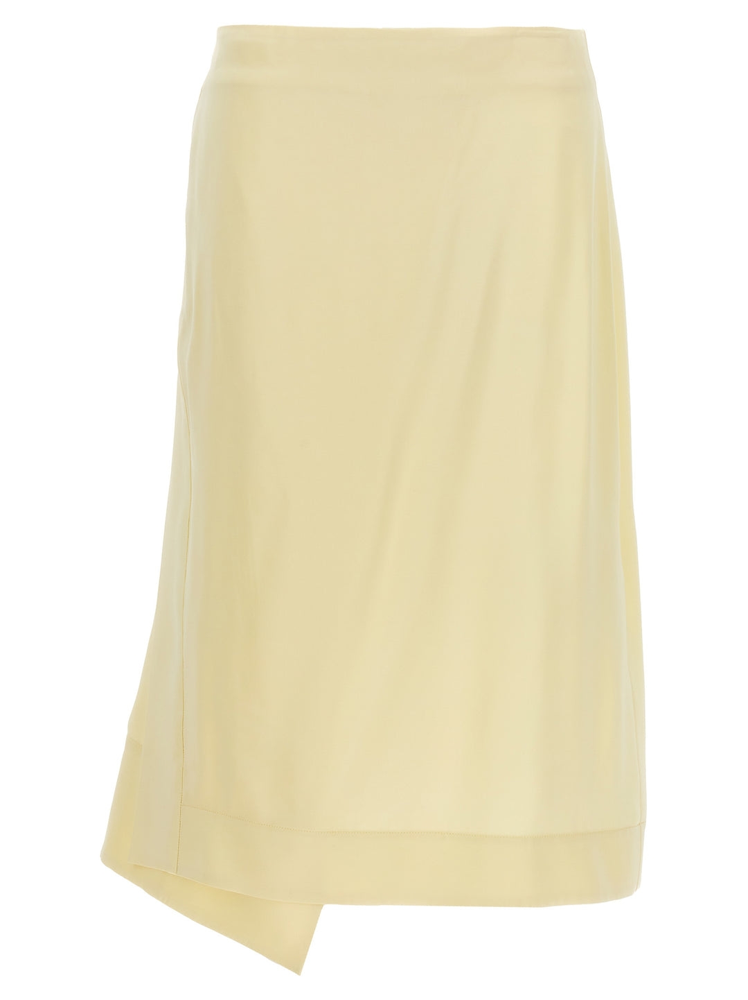 Jil Sander Satin Skirt With Side Slit Skirts - Yellow | 00506c1efb22b7d43439b76071a8abb165cc8d6b